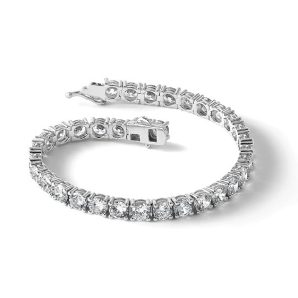 Elegant Sterling Silver CZ Tennis Bracelet